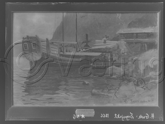 Glassplate og negativ film