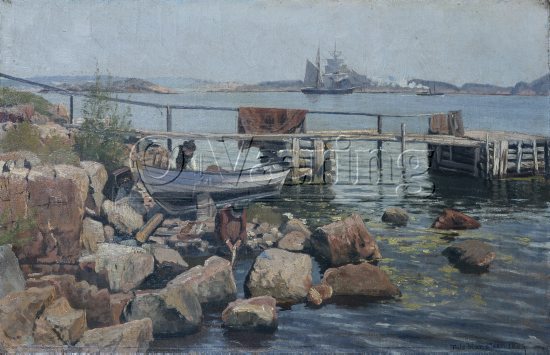 Nils Hansteen (1855-1912)
Size: 39x60 cm
Location: Private, 
Photo: O.Væring 