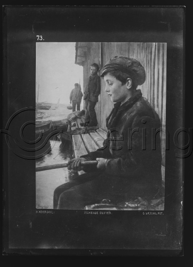 Glassplate negativ og negativ bladfilm