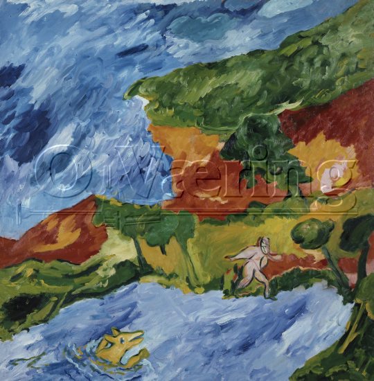 Artist: Mimmo Germaná (1944-1992)  Italian painter/ 
Dimensions: 153x150 cm/
Photocredit: O.Væring/
Digital Size: High-res TIFF and JPG/