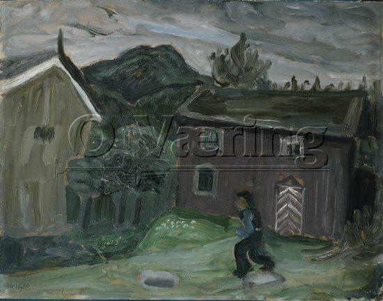 Harald Kihle (1905-1997), Size: 27.5 x 35.5 cm, Location: Private, 