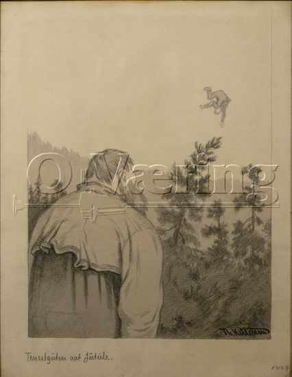 Theodor Kittelsen (1857-1914), 
Size: 36x28 cm,
Location: Private, 