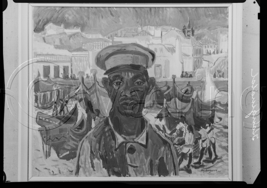 Glassplate og negativ bladfilm