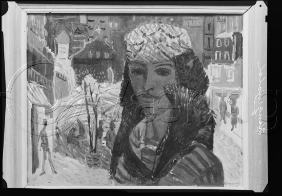 Glassplate og negativ bladfilm