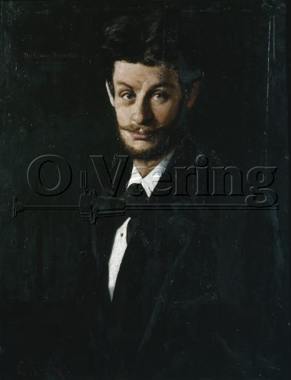 Christian Krohg (1852-1925), 
Size: 70x55 cm, 
Location: Museum,
Image: Dansk kritiker / Danish critic