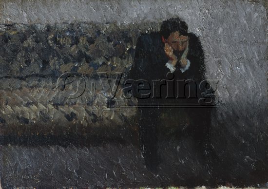 Christian Krohg (1852-1925),
Size: 25.5x36 cm
Location: Private, 
Photo: O.Vaering