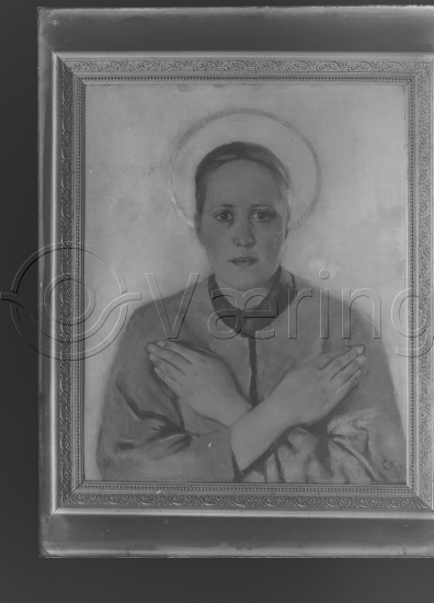 Glassplater
Interiør med en figur - kvinner