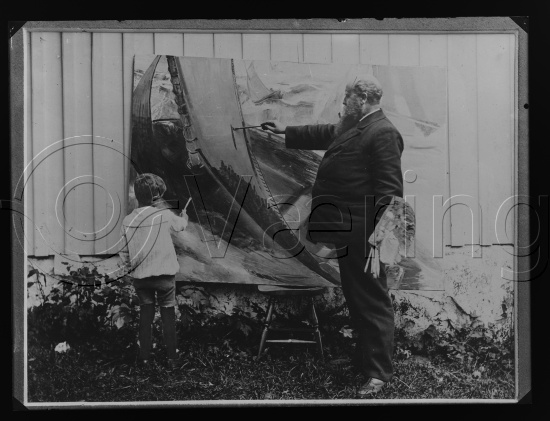 Glassplate og negativ film