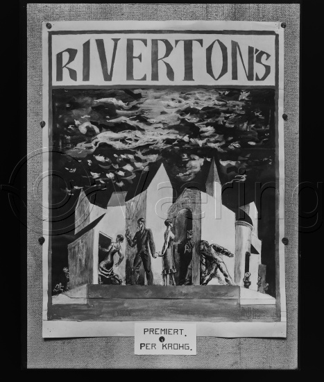 Glassplate negative / i fotoeske notert dekorasjonsarbeider