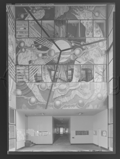 Glassplate negativ / i fotoeske notert med dekorasjons arbeider