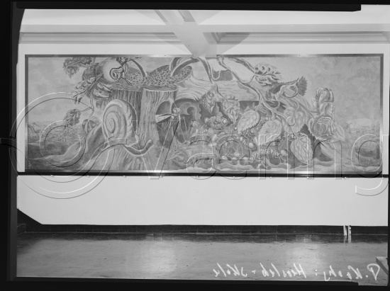 Glassplate negativ / i fotoeske notert med dekorasjons arbeider