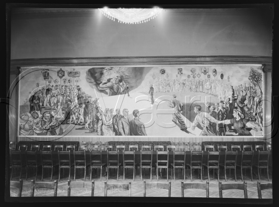 Glassplate negativ / i fotoeske notert med dekorasjons arbeider