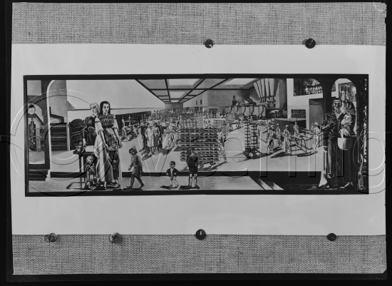 Glassplate negativ / i fotoeske notert med dekorasjons arbeider