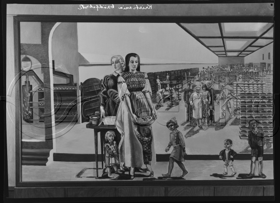 Glassplate negativ / i fotoeske notert med dekorasjons arbeider