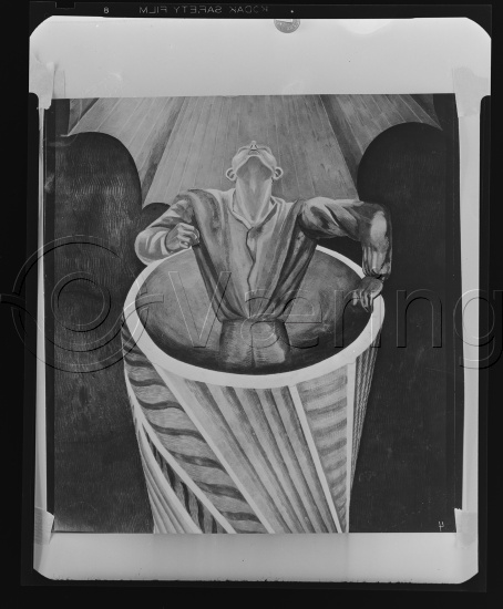 Glassplate negativ / i fotoeske notert med dekorasjons arbeider