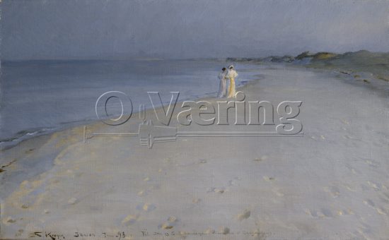 (On the beach: A.Ancher og M. Krøyer)