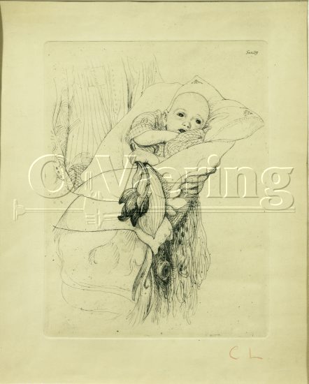 Carl Larsson (1853-1919)
Size: 38x31 cm,
Genre: Radering,
Style/Period: 
Location: Private, 
Photo: 