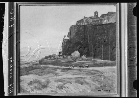 I fotoeske med tittel Alf Lundby og utstilling fra Kunstnerforbundet 1964