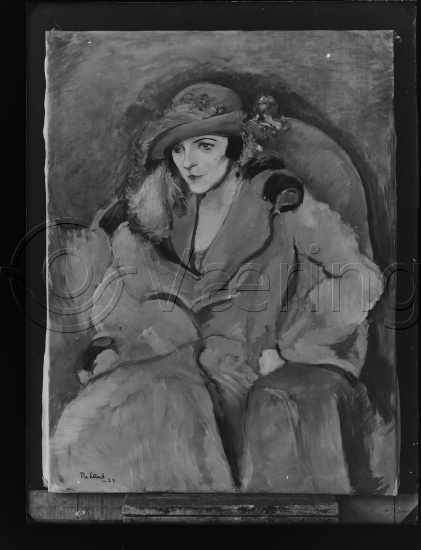 Glassplate og negativ film
Malt av Per Lund (1902-1972)  sønn av Henrik Lund