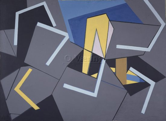 Artist: Richard Mortensen (1910-1993) Danish painter, 
Dimensions: 19x50 cm/
Digital Size: High-res TIFF and JPG/
Photocredit: O.Væring / 