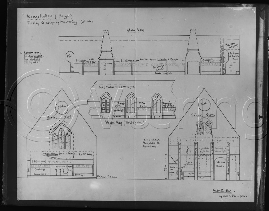 Glassplate og negativ film