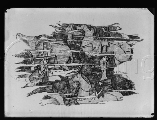 I fotoeske med tekst Osebergfunnet