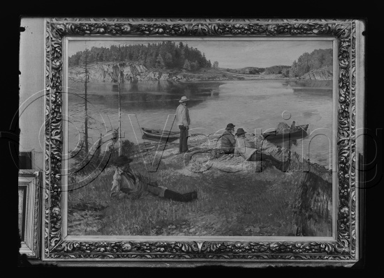 Glassplate og negativ bladfilm