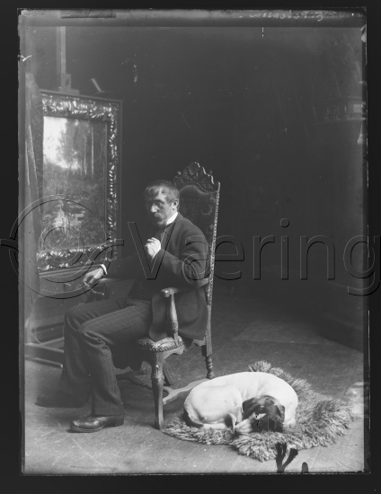 Glassplate og negativ bladfilm