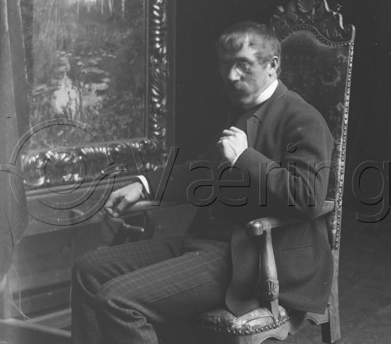 Glassplate og negativ bladfilm