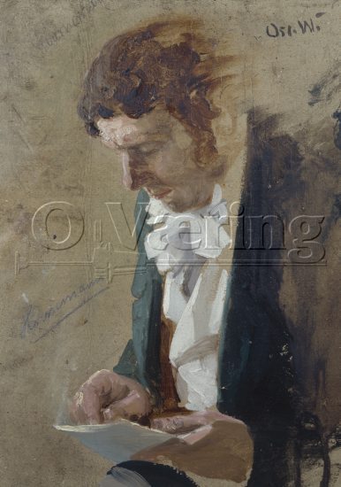 Oscar Wergeland (1844-1910)
Size: 33.5x24.5  cm (utkast) 
Location: Galleri
Photo. O.Væring 