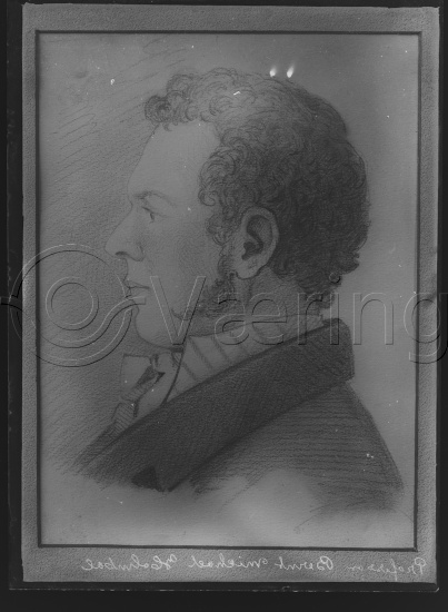 I fotoeske med teksten Holmboe-familien