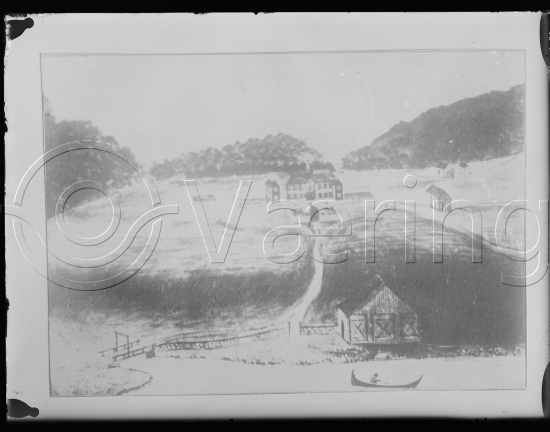 I fotoeske med teksten Holmboe-familien