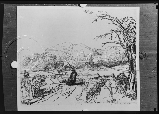 Glassplate og negativ film