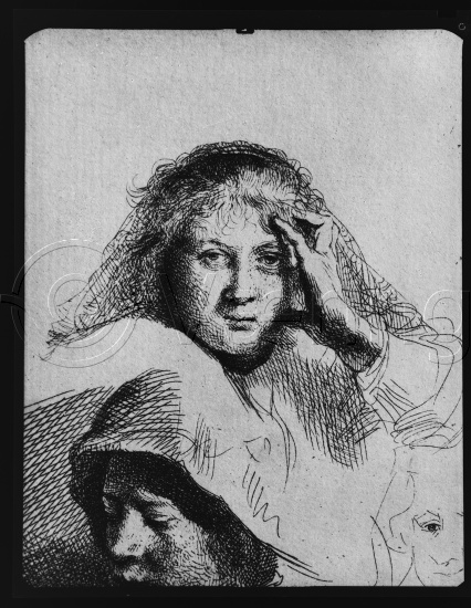 Glassplate og negativ film