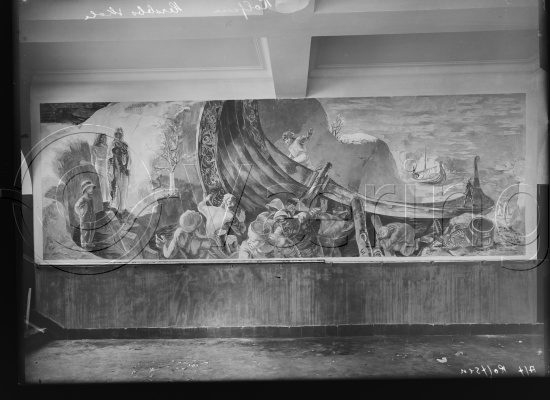 Glassplate negativ og negativ bladfilm. Monumentalmalerier