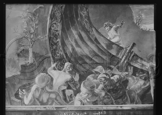 Glassplate negativ og negativ bladfilm. Monumentalmalerier