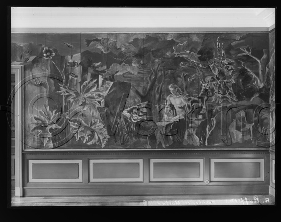 Glassplate negativ og negativ bladfilm. Monumentalmalerier