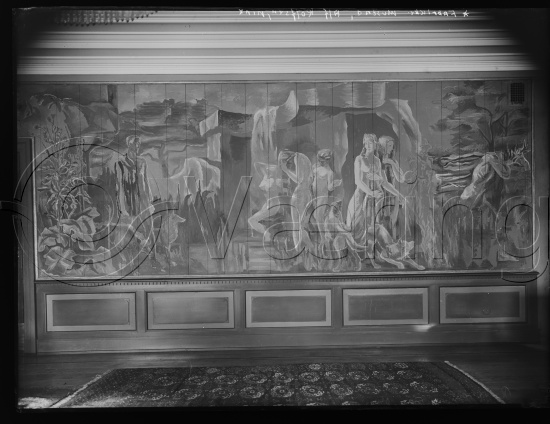 Glassplate negativ og negativ bladfilm. Monumentalmalerier