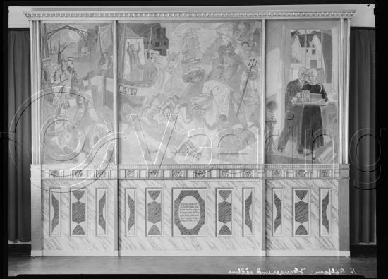 Glassplate negativ og negativ bladfilm. Monumentalmalerier