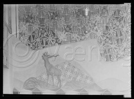 Glassplate negativ og negativ bladfilm. Monumentalmalerier