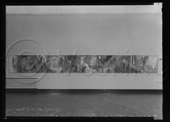 Glassplate negativ og negativ bladfilm. Monumentalmalerier