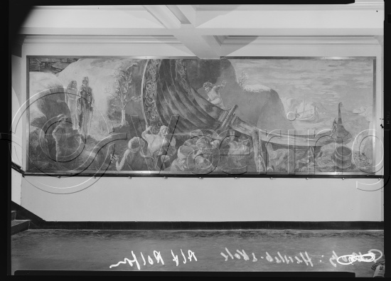 Glassplate negativ og negativ bladfilm. Monumentalmalerier