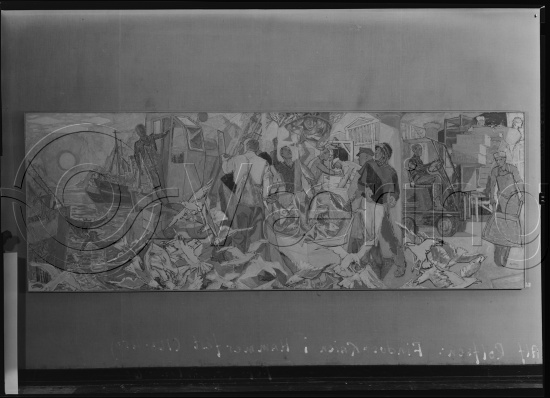 Glassplate negativ og negativ bladfilm. Monumentalmalerier