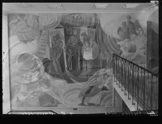 Glassplate negativ og negativ bladfilm. Monumentalmalerier