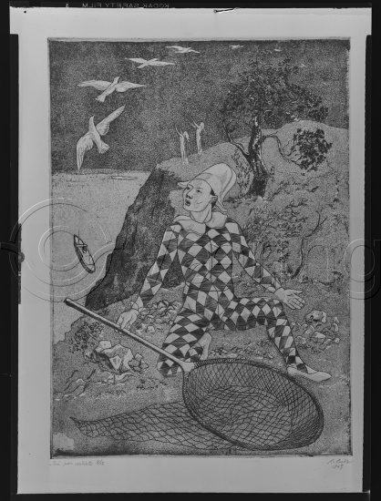 Glassplate og negativ film