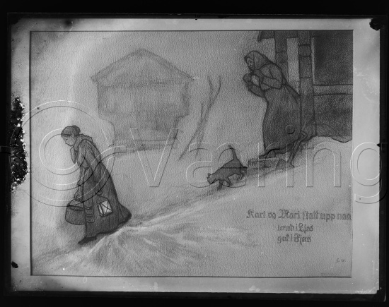 Glassplate og negativ film