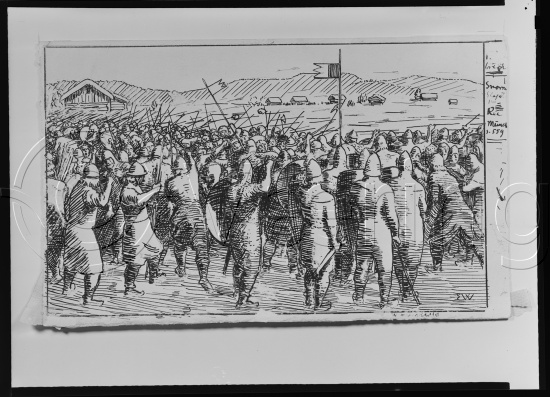 I samlet fotoeske med tittel Snorre tegninger