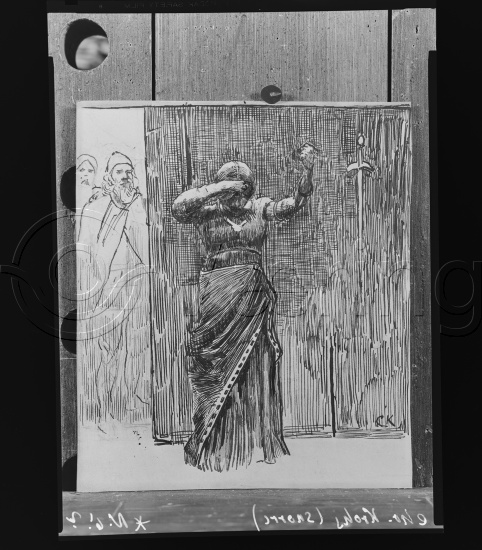 I samlet fotoeske med tittel Snorre tegninger