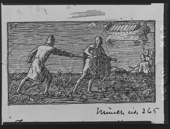 I samlet fotoeske med tittel Snorre tegninger