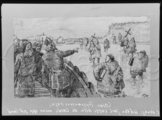 I samlet fotoeske med tittel Snorre tegninger